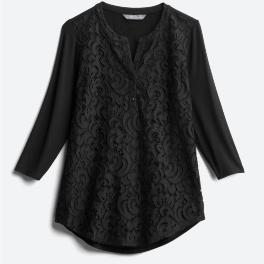 Tarina Mixed Material Top by Market and Spruce